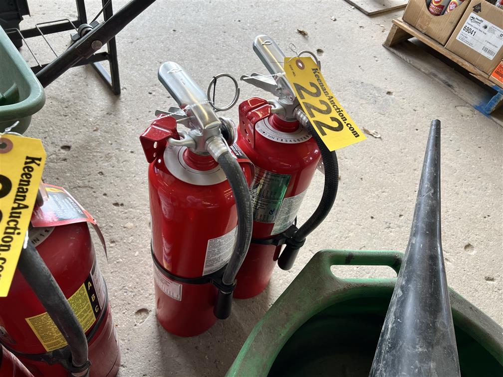 BID PRICE X 2 - (2) AMEREX FIRE EXTINGUISHERS, 2024 RECERTIFIED