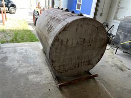 300-GALLON STEEL SKID STORAGE TANK, USED ONLY FOR WASTE OIL