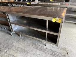 54" X 32" S/S 2-SHELF PREP COUNTER