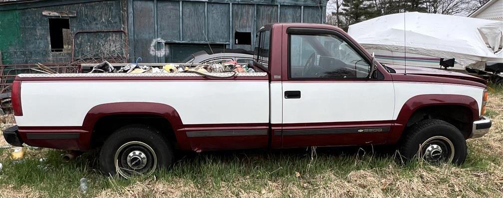 NOT STARTED - 1989 CHEVROLET SCOTTSDALE 2500 4WD REG CAB PLOW TRUCK, FISHER SPEEDCAST SNOWPLOW