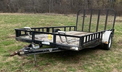 2011 PJ TRAILER UTILITY TRAILER, 8'X14' W/REMOVEABLE RAMPS, REAR RAMP, VIN: 4P5U81414B2160222