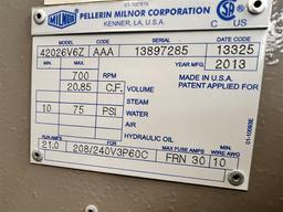 2013 MILNOR MODEL 42026V6Z V-SERIES 140LB. COMMERCIAL WASHER-EXTRACTOR, S/N: 13897285
