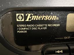 EMERSON STEREO RADIO CASSETTE RECORDER/CD PLAYER, PD6636