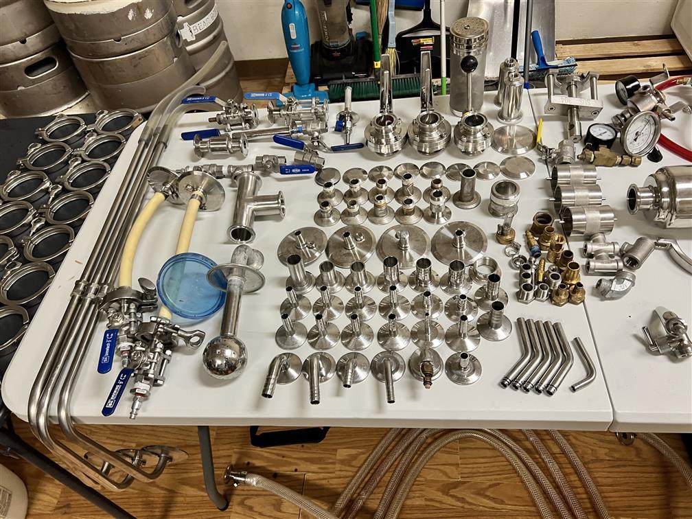 LOT OF ASSORTED BREWING HARDWARE: