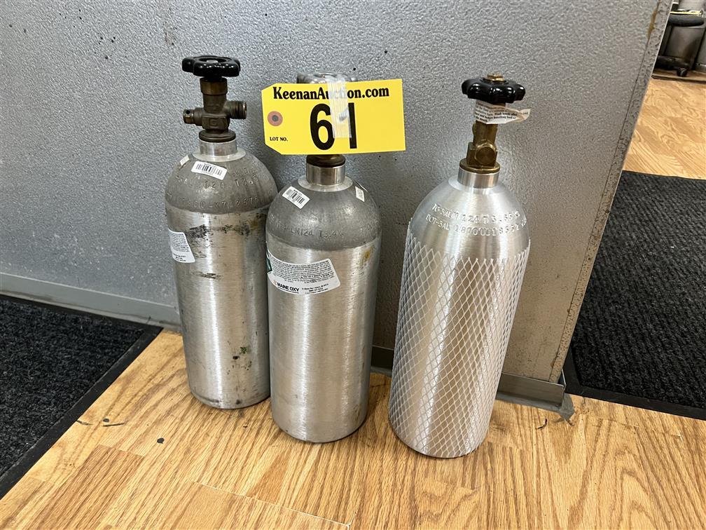 BID PRICE X 3 - (3) BEVERAGE GRADE 5LB. ALUMINUM GAS TANKS