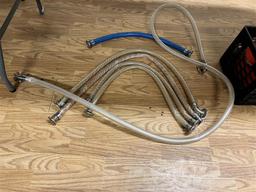 LOT OF 6-ASSORTED BREW HOSES W/ MISC. TUBING & HOSES