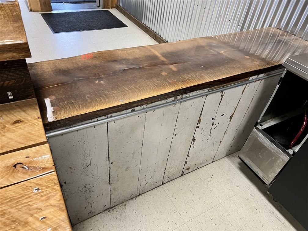 76" X 19" WOOD TOP COUNTER