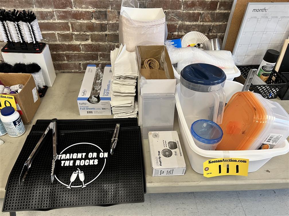 LOT OF MISC. BAR & RESTAURANT SUPPLIES