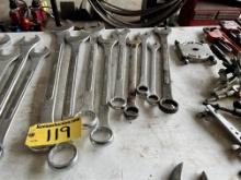 LOT: 9-SAE COMBINATION WRENCHES 1"-2"