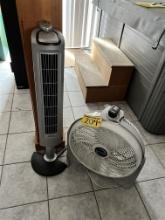 LOT: 2-LASKO FANS W/REMOTE CONTROLS