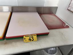 SET OF 5-POLY CUTTING BOARDS, 4-24" X 17.75", 1-15" X 20"