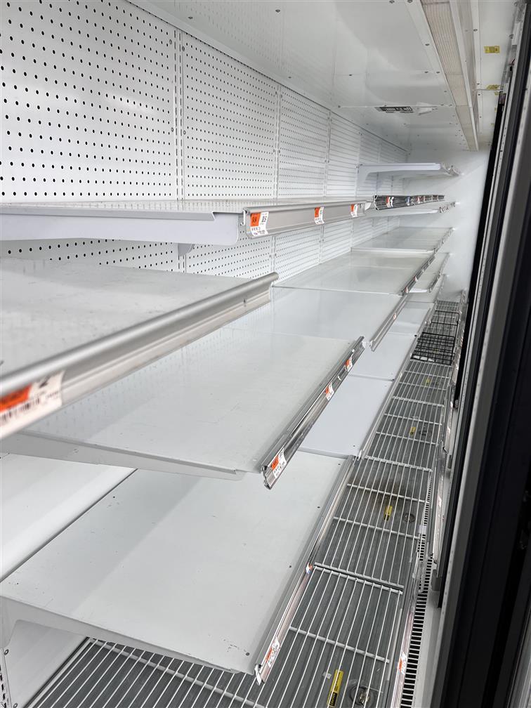 KYSOR-WARREN MODEL IV5V3-4U, 8-FREEZER DOORS, (4', 4') NO COMPRESSOR