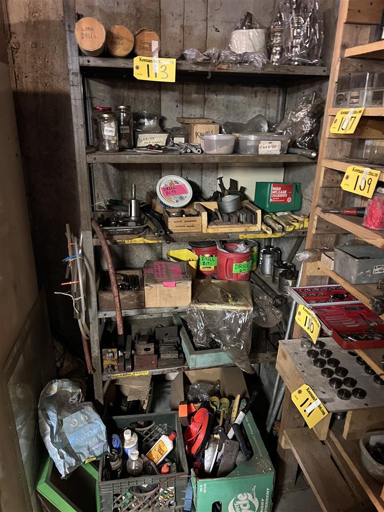 36" X 18" X 84"H PARTS RACK & CONTENTS