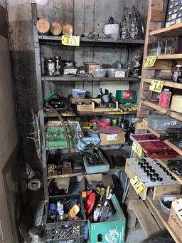 36" X 18" X 84"H PARTS RACK & CONTENTS