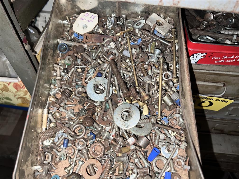 4-DRAWER PARTS BIN & CONTENTS