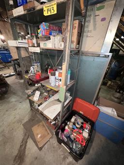 5-SHELF PARTS RACK & CONTENTS, 36" X 18" X 84"H: