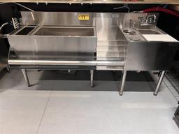KROWNE KR24-MX70-10 ROYAL SERIES ZERO-STEP COCKTAIL STATION, 70" X 24"