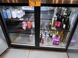 TRUE MODEL TBB-2-HC 2-DOOR UNDER COUNTER REFRIGERATOR, S/N: 10710211
