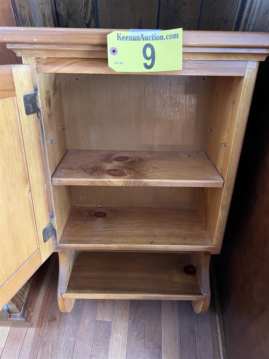 MAPLE PANTRY CABINET, 18"W X 9"D X 33"H