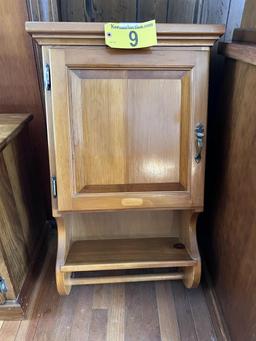 MAPLE PANTRY CABINET, 18"W X 9"D X 33"H