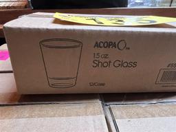 BID PRICE X 5 - (5) CASES OF ACOPA 1.5OZ SHOT GLASSES, 12-PER CASE