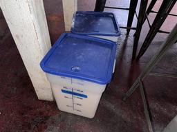 29-ASSORTED PLASTIC PRODUCT CONTAINERS W/ 19-LIDS