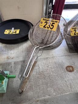 4-ASSORTED FRYER BASKET STRAINERS