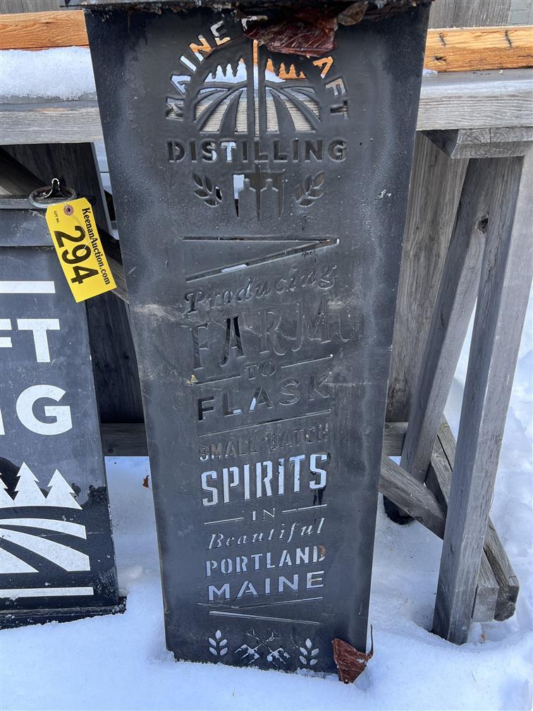 LOT OF 2-DISTILLERY SIGNS: