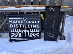 LOT OF 2-DISTILLERY SIGNS: