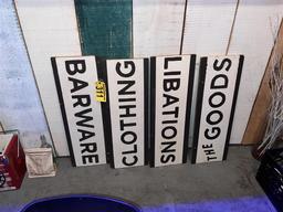 4-PC HANGING WOOD SIGN SET, 33" X 12"