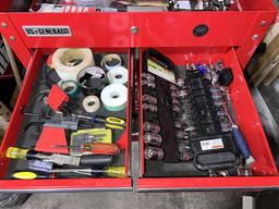 U.S. GENERAL PRO 5-DRAWER PORTABLE TOOL CABINET & CONTENTS: