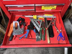 U.S. GENERAL PRO 5-DRAWER PORTABLE TOOL CABINET & CONTENTS: