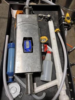 TRANSFER PUMP CART, AIR OPERATED W/ FLOW METER