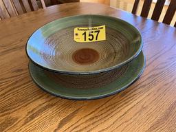 PIER 1 HAND PAINTED EARTHENWARE BOWL & BASIN