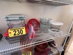 LOT: 14-PC ASSORTED SIZE PYREX DISHES W/ 12-LIDS