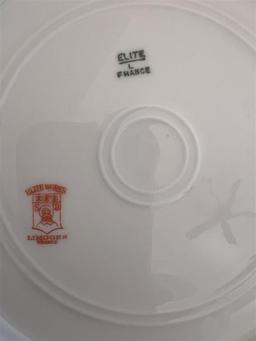 LOT: 81-PC ELITE WORKS GOLD RIM CHINA SET, LIMOGES FRANCE