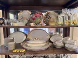 LOT: 81-PC ELITE WORKS GOLD RIM CHINA SET, LIMOGES FRANCE