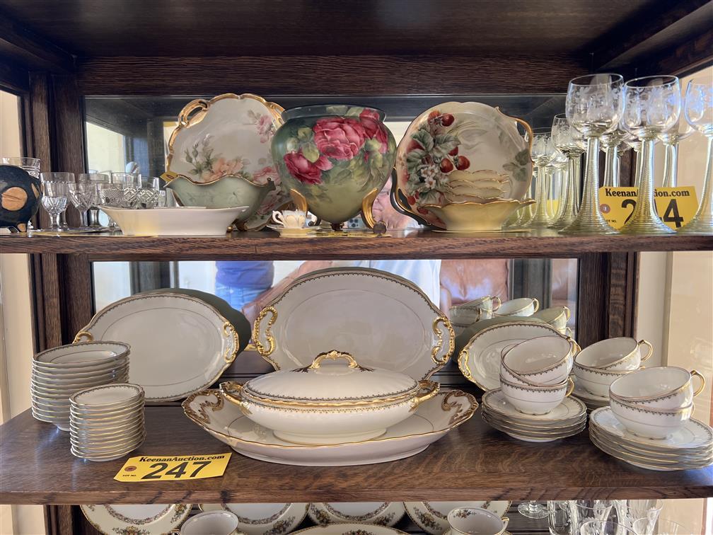 LOT: 81-PC ELITE WORKS GOLD RIM CHINA SET, LIMOGES FRANCE