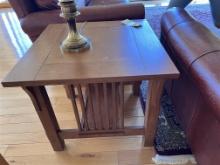 MISSION STYLE END TABLE, 25" X 25"