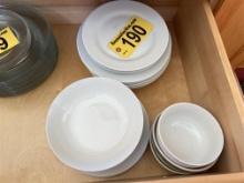 22-PC ASSORTED WHITE DISHWARE