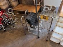 LOT: WIRE STORAGE RACKS, TOWEL RACKS