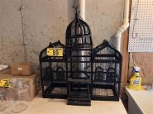 VINTAGE WOOD & WIRE FRENCH VICTORIAN BIRD CAGE