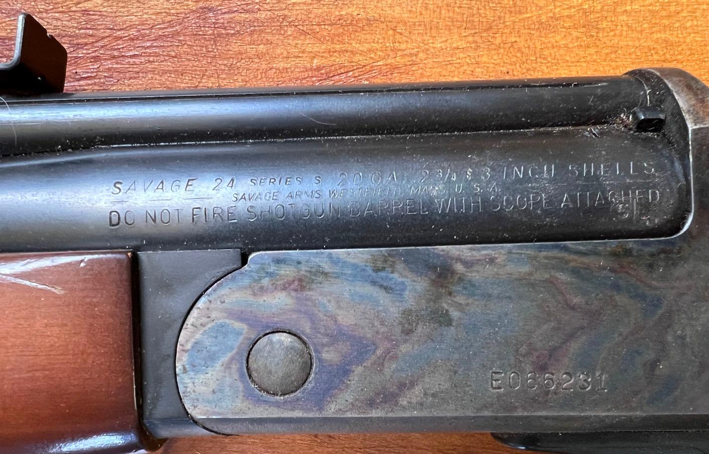 SAVAGE 24 .22LR OVER 20GA, S/N: E066231