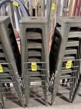 BID PRICE X 8 - (8) METAL FRAME BAR STOOLS