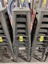 BID PRICE X 8 - (8) METAL FRAME BAR STOOLS