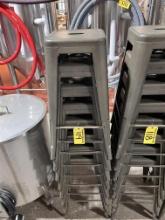 BID PRICE X 8 - (8) METAL FRAME BAR STOOLS