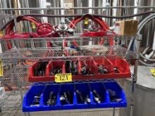 LOT OF ASSORTED BREWING HARDWARE, MICRO MATIC KEG TAPS, LINES, PUMPS