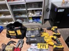 LOT: 6-PC DEWALT CORDLESS 20V TOOL KIT W/ TOOL BAG