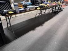 BID PRICE X 2 - (2) 6' WOODEN FOLDING TABLES