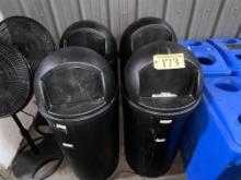 BID PRICE X 4 - (4) ASSORTED TRASH BINS W/ LIDS